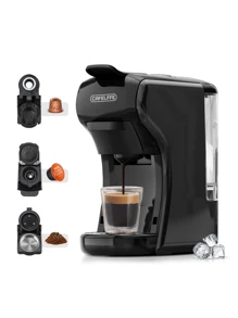RAF CAFELFF Fully Automatic Capsule Coffee Maker, Home Small Multi-Function Hot & Cold Water 7 Levels Coffee Maker, Espresso & American Style