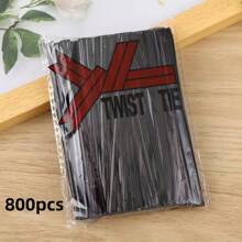 100 件金属扭结彩色螺旋带适用于玻璃纸派对袋可爱锥形生日糖果袋 8 种颜色可选 10 厘米/3.97 英寸 - 彩色 - 查看 15