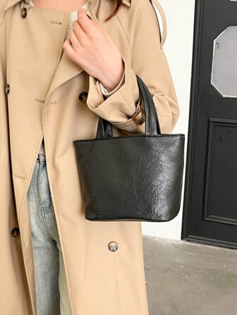 小号手提袋，2025新款蔬菜篮手提袋，通勤手提袋，办公室和户外零食手提袋