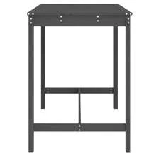 vidaXL Table de jardin Gris 121x82,5x110 cm Bois de pin massif