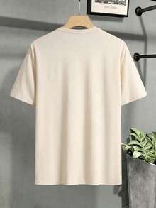 T-Shirt Universe Men's Shirt 100% Cotton Round Neck Blouse Short Sleeve New Release - 米色 - 查看 2