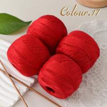 4 ovillos de delicado hilo de encaje, hilo de tejer de encaje con torsión fuerte, ideal para chal y manga corta, hilo para tejer a crochet a mano - 4 bolas de encaje - Ver 31