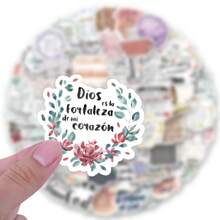 200Pcs Bible Stickers, Inspirational Christian Stickers Vinyl Aesthetics Stickers, Decals, Scrapbooking, Diary, Bumper, Skateboard, Water Bottle, Cartoon, Hard Hat, Car Stickers - Multicolor - View 5