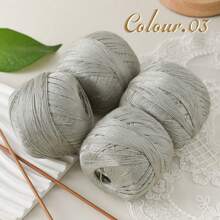 4 Skeins Delicate Lace Yarn, Strong Twist Lace Knitting Yarn, Shawl & Short Sleeve Handcraft Crochet Yarn - 4 Balls Of Lace - View 17