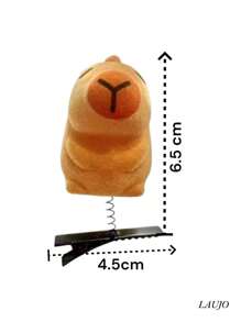 12 Pieces Hairpins, Velvet Plush Capybara Hair Clips - 2 件 - 查看 3