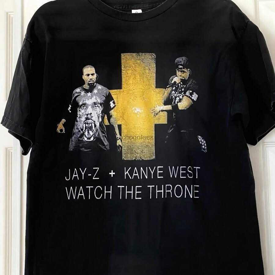 Rare  West Jay Z Watch The Tone Tour Shirt - Black - View 1