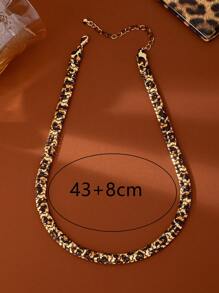 1pc Fashion Leopard Print Necklace For Women, Versatile & In 2025