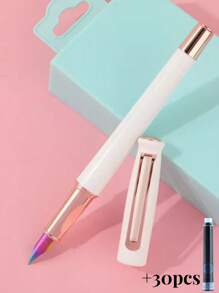 [Customized] Engraved Pen Holder / Provide 1pc High-Quality Elegant Customized Vacuum/Pressing Ink Suction Fountain Pen 0.5mm Fine Nib / Smooth Writing, Refillable Medium Nib, Comes With 30pcs 3.4mm Diameter Ink Cartridges, Provides Thoughtful Daily Writing/Calligraphy Signature Pen, Ideal As Personalized Gift For Valentine's Day, Back To School, Graduation, Christmas, Father's Day, Teacher's Day, Thanksgiving - Multicolor - View 15