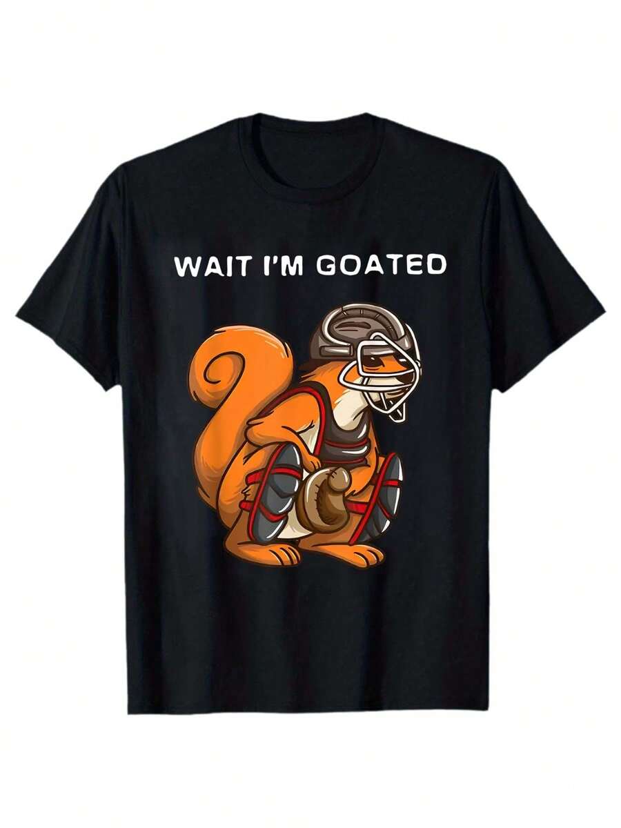 Protect Your Nuts Squirrel Short Sleeve T-Shirt 190g - Black - View 1