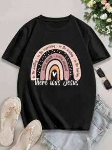 Lover's Jesus Rainbow Christian T-Shirts For Her Bible Christ Faith God