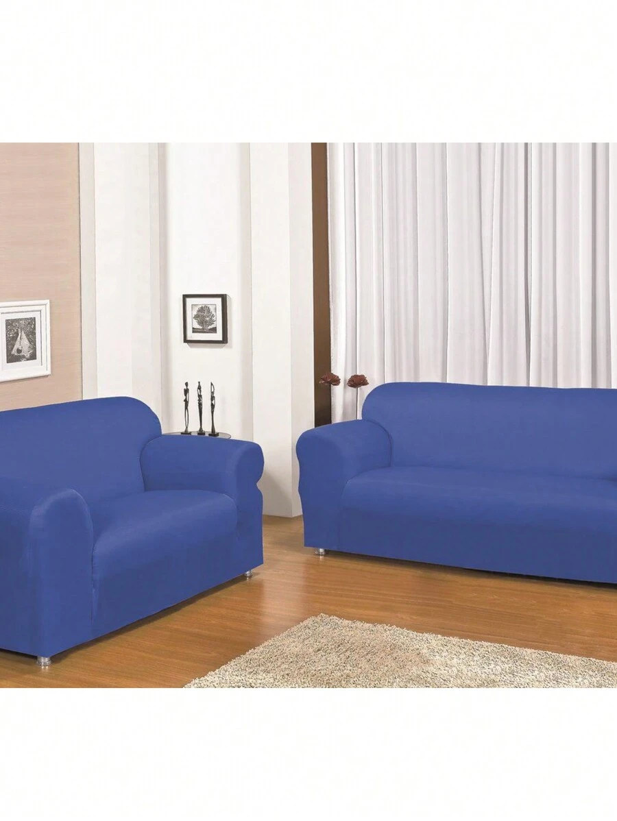 3 And 2 Seater Sofa Cover Kit - azul real - Ver 1