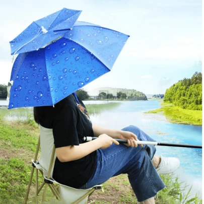 Mũ dù gấp gọn, mũ dù che nắng khi câu cá/làm vườn/hoạt động ngoài trời.