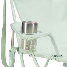 Outdoor Kickback Rocker Foldable Rocking Camp Chair, Heathered Indigo - Green - View 2