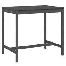 vidaXL Table de jardin Gris 121x82,5x110 cm Bois de pin massif