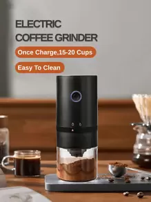 RAF 1pc Electric Coffee Grinder Usb Charging Small Portable Coffee Grinder With Professional Ceramic Grinding Core And Fine Bean Adjustable Coffee Grinder Suitable For Home, Office, Travel, School Supplies