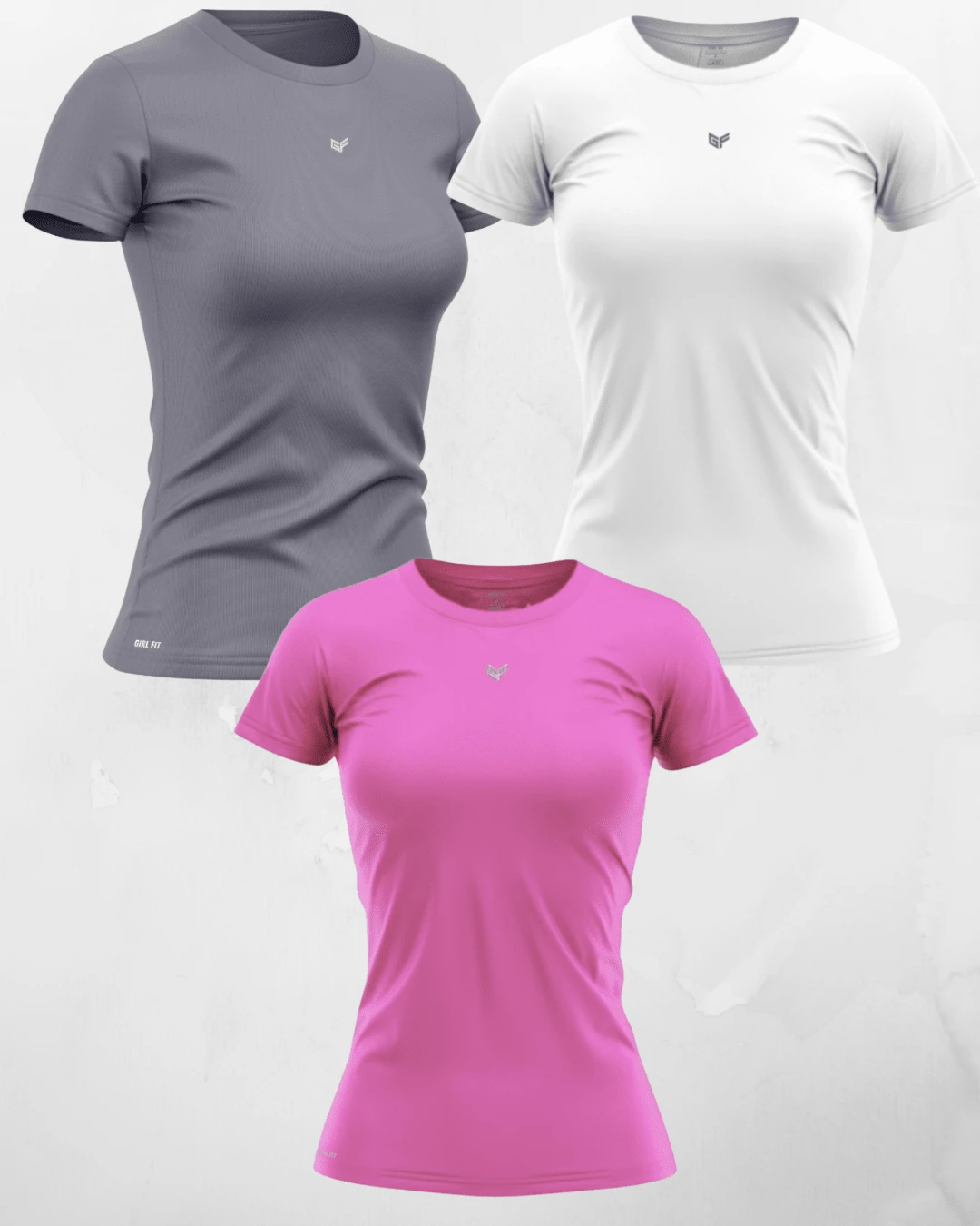 KIT 03 Women's Sports T-Shirts For Gym Training Running Fitness - 米色 - 查看 1