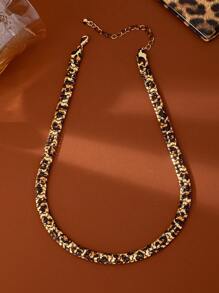 1pc Fashion Leopard Print Necklace For Women, Versatile & In 2025