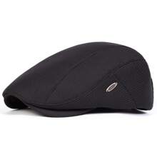 1 chiếc mũ beret kẻ caro nam, mũ lưỡi trai thời trang với logo thêu, mũ công sở giữ ấm, chắn gió, thích hợp cho các hoạt động ngoài trời mùa xuân & thu, mùa hè, bãi biển, kỳ nghỉ. - Một cỡ - Xem 4