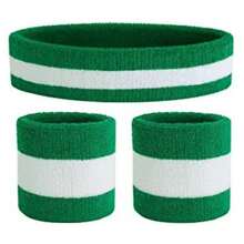 3pcs/Set Sweatband Set, Colorful Striped Sweatbands With 1 Headband And 2 Wristbands, Sports Anti-Perspirant Bands Gym, Hair Accessories, Men Accessories
