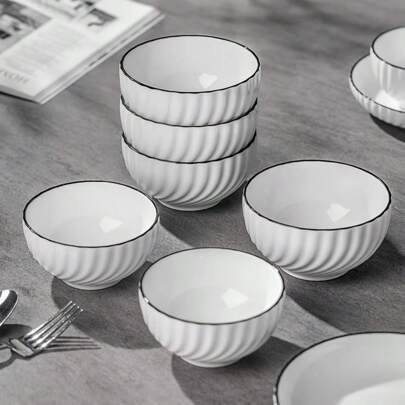 Bộ 4 bát cơm gốm 4.5 inch, bát gốm mặt trăng đen thủ công, màu dưới men, bát ăn phong cách Nhật Bản, bát tráng miệng, bát súp 4.5 inch, dùng được trong máy rửa bát và lò vi sóng, phù hợp cho bếp gia đình, nhà hàng, tiệc tụ họp, dụng cụ nhà bếp, phụ kiện bàn ăn