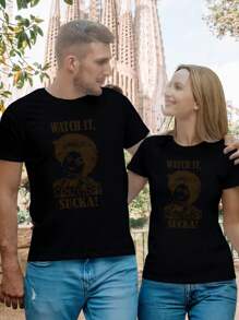 Valentine's Day T-Shirt Wah'chit Sucka! - Aunt Esther - Sanford Son (80s 90s Retro TV Show Fred) - Black - View 1
