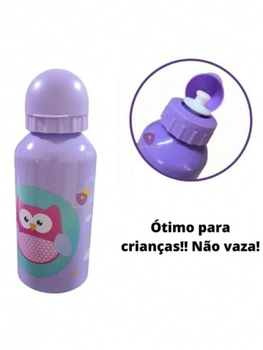 400ml Stainless Steel Squeeze Bottle For Children, Animal Shape - Con cú - Xem 1