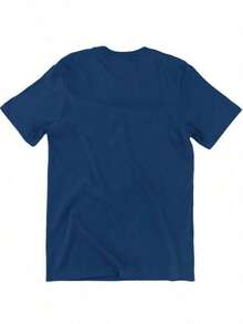 T-Shirt Universe Men's Shirt 100% Cotton Round Neck Blouse Short Sleeve New Release - 藍色 - 查看 2