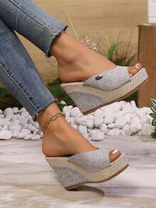 New High Heel Platform Summer Fashion Women Slippers, Versatile