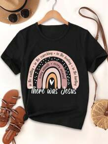 Lover's Jesus Rainbow Christian T-Shirts For Her Bible Christ Faith God