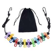 Retractable Portable Clothesline For Travel,Clothing Line With 12 Clothes Clips, For Indoor Laundry Drying Line,Outdoor Camping Accessories,Free Storage Bag,Multiple Color Specifications