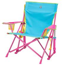 GCI Outdoor Kickback Rocker Foldable Rocking Camp Chair, Pastel Green - Blue - View 2