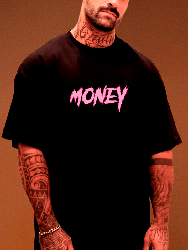 Camiseta Camisa Oversized Malha Lançamento Aesthetic Over Personalizada Money