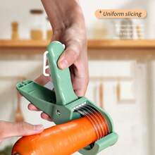 1pc Kitchen Vegetable Slicer, Multi-Functional Fruit And Vegetable Slicer, Ham And Cucumber Divider, Cutting Tool, Suitable For Carrot And Cucumber Slicing - Multicolor - View 5