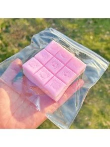 Realistic Food Toy - Super Soft Nine Grids Cute Bear Print Squeeze Toy, Stress Relief Chocolate Pie Fidget Toy