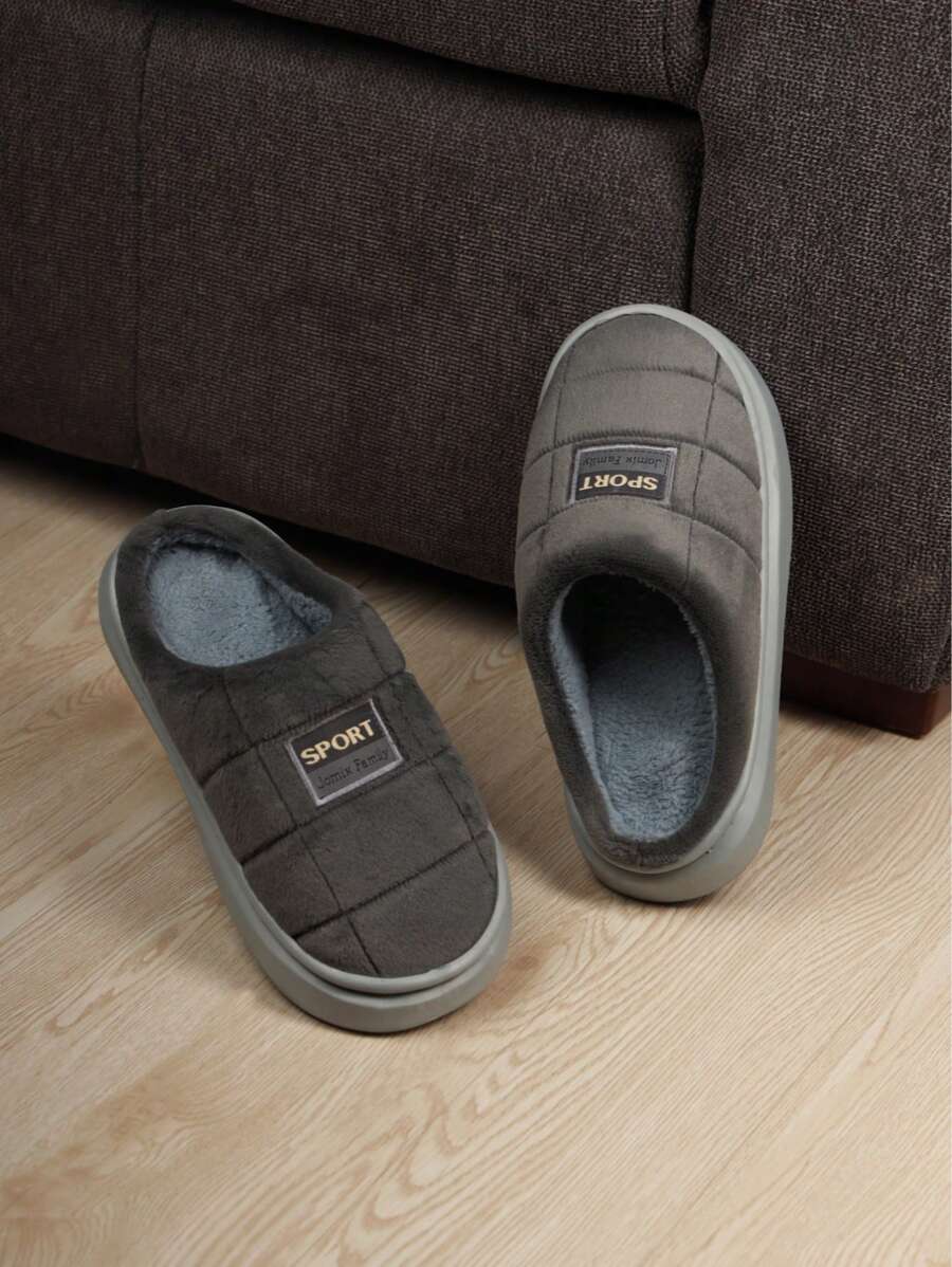 Pantufla de caballero, muy cómodas y calientitas - Negro - Ver 1