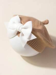 1 szt. Beret dla niemowląt, czapka z kokardą, czapka malarza dla noworodka w wieku 1-3 lat, ubranka dla dziewczynek, wiosenne akcesoria do włosów dla niemowląt, akcesoria do włosów dla maluchów, wiosenne stroje dla małych dziewczynek, odpowiednie do domu i na wycieczki, prezenty dla dzieci