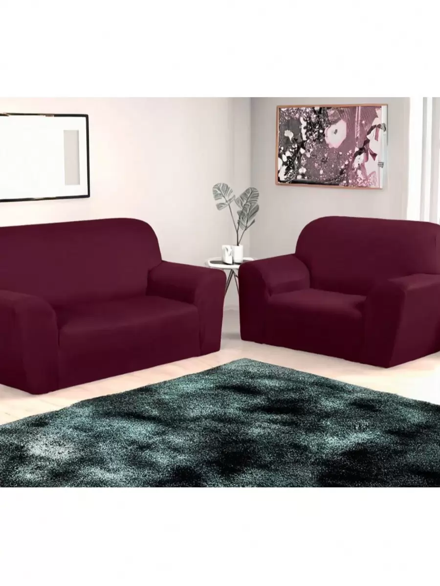 3 And 2 Seater Sofa Cover Kit - Burdeos - Ver 1