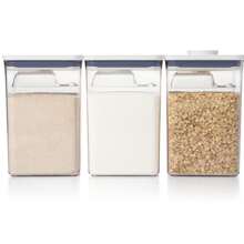 Good Grips 6 Piece(3 Containers & 3 Scoops) Large Canister Set With Scoops, 4.4 Qt Each, White - White - View 1