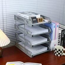 [Four-Layer File Rack] Four-Layer File Rack - Horizontal Desktop Storage File Rack - Multi-Layer Sorting File Basket