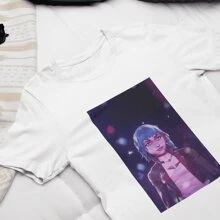 Jinx Printed T-Shirt Arcane Scene LOL Series - Dosei Moda - White - View 2