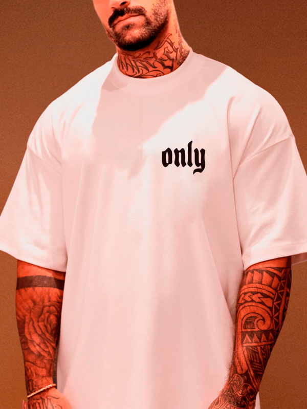 Camiseta Camisa Oversized Manga Curta Estampada Estilo Barata Aesthetic Over Personalizada Gola redonda 100% Algodão Only