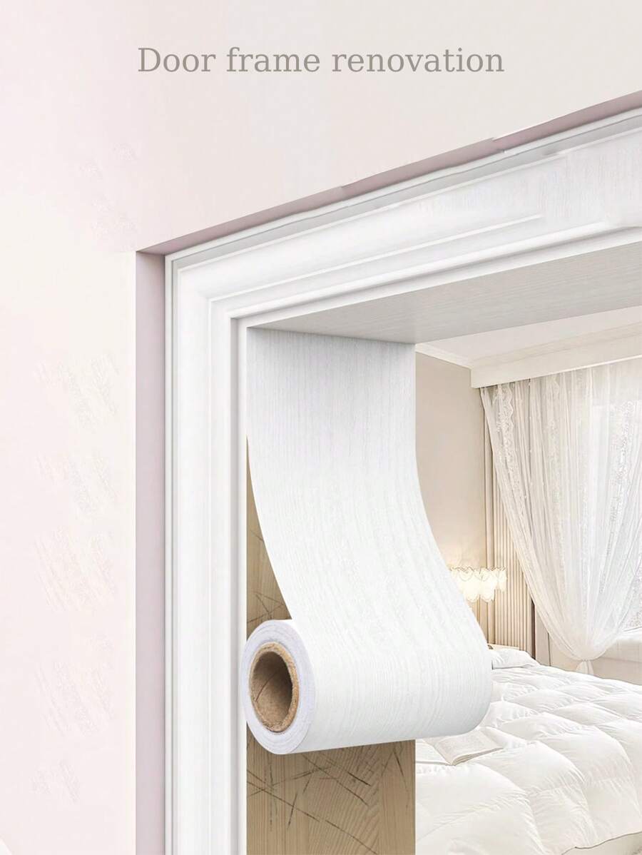 1 Roll Of Multi-Color Wood Grain Contact Paper, Wood Grain Road Door Frame Renovation Sticker, Suitable For Home Landscaping, Home Decoration - Multicolor - View 1