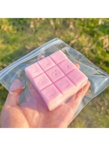 Realistic Food Toy - Super Soft Nine Grids Cute Bear Print Squeeze Toy, Stress Relief Chocolate Pie Fidget Toy