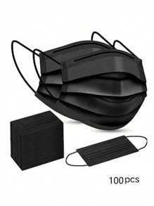 50/100pcs Disposable Masks, Face Masks, 3-Layer Protective Disposable Masks, Filtering Protective Face Shield, Suitable For Adult Men And Women, High Quality, Comfortable And Soft Inner Layer For Easy Breathing, Dustproof And Sun Protection, Thickened