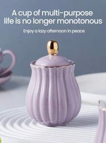 1 Bộ Bao Gồm: 1 X Ấm Trà 950ML / 1 X Cốc Cà Phê Bằng Gốm Sứ & Đĩa Lót (Kèm Thìa Thép Không Gỉ) / 1 X Bộ Bát Đường & Bình Đựng Kem (Kèm Thìa Gốm Sứ) / 1 Bộ 1 Ấm Trà, 4 Cốc & Đĩa Lót + Ấm Trà + Bát Đường + Bình Đựng Kem + Khung Kim Loại, 3 Màu Sắc Tùy Chọn: Hồng, Tím, Trắng, Bộ Cốc Cà Phê, Màu Trơn Sang Trọng, Cốc Espresso Có Quai, Cốc, Cốc Sữa, Vật Dụng Tiết Kiệm Không Gian, Người Yêu Cà Phê Phải Có, Thích Hợp Cho Văn Phòng, Gia Đình, Gia Đình, Trường Học, Quà Tặng Ngày Lễ Trở Lại Trường Học - nhiều màu - Xem 7