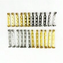 100pcs Metal Brooch Back Set, Silver Pin Bars With Clasp, For Badge, Jewelry Making And DIY Crafts, With Transparent Storage Bag - Gold - View 14