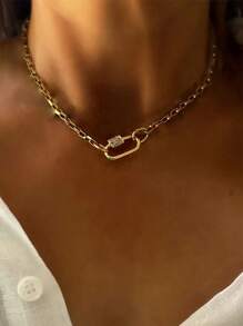 STYLEVER 1Pc Women's Diamond And Pearl Necklace Is A Suitable Holiday Gift