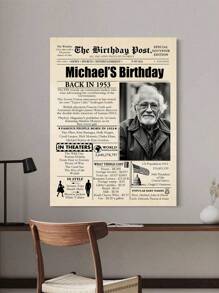 Custom Birthday Year You Were Born, Birthday Canvas Poster,Back In 1953,Newspaper Printable Sign,Personalized Name & Photo Prints,For Birthday Party,Family Gathering,Gifts For Friends And Family - 1953 - View 16