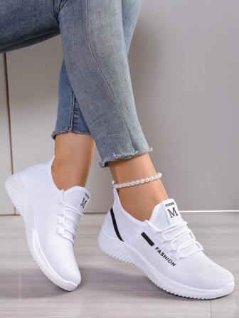 Women's Springtime Athletic Sneakers, New Design, Non-Slip Soft Sole, Comfortable, Versatile, Casual Ladies Shoes