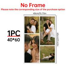 1Pc Photo Collage On Canvas. A Canvas Collage With Up To 5 Photos. A Photo Collage Ideal As Photo Gift, Family Photo Frame Or As A Gift For His/ Her Gifts Birthday Graduation,Graphic Print - Multicolor - View 14
